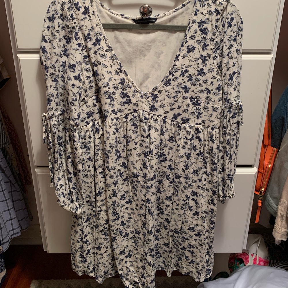 American Eagle Floral long sleeve babydoll dress